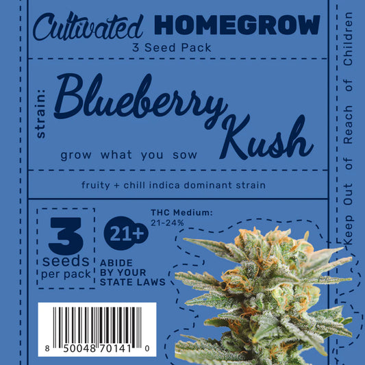 Blueberry Kush 3-Seeds per pack