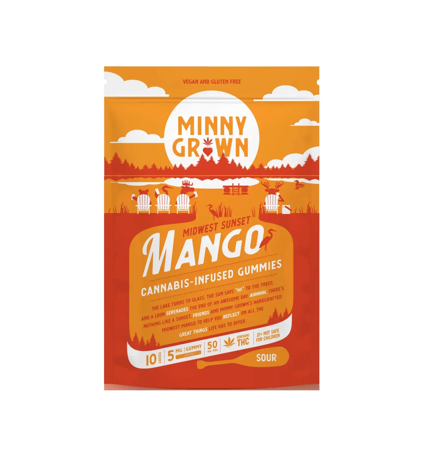 MINNY GROWN - 50MG THC MANGO GUMMIES